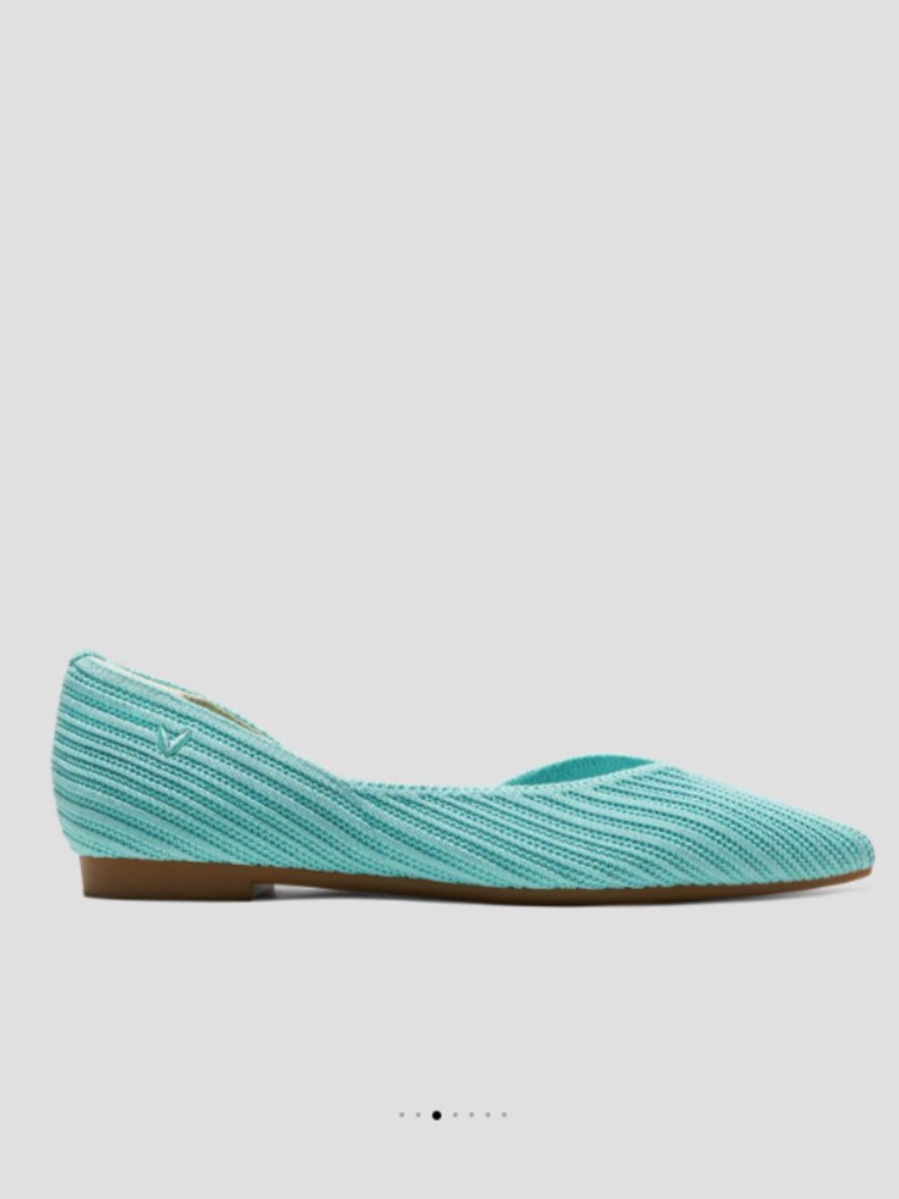 Vivaia Pointed-Toe D'Orsay Flats (Melia) in Acqua Sz 10.5 / Eu 42 NEW IN BOX - Picture 8 of 16